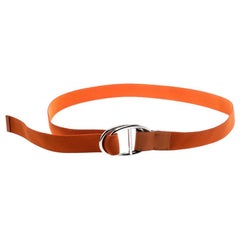 Hermes Orange Nylon Belt Size 112 CM