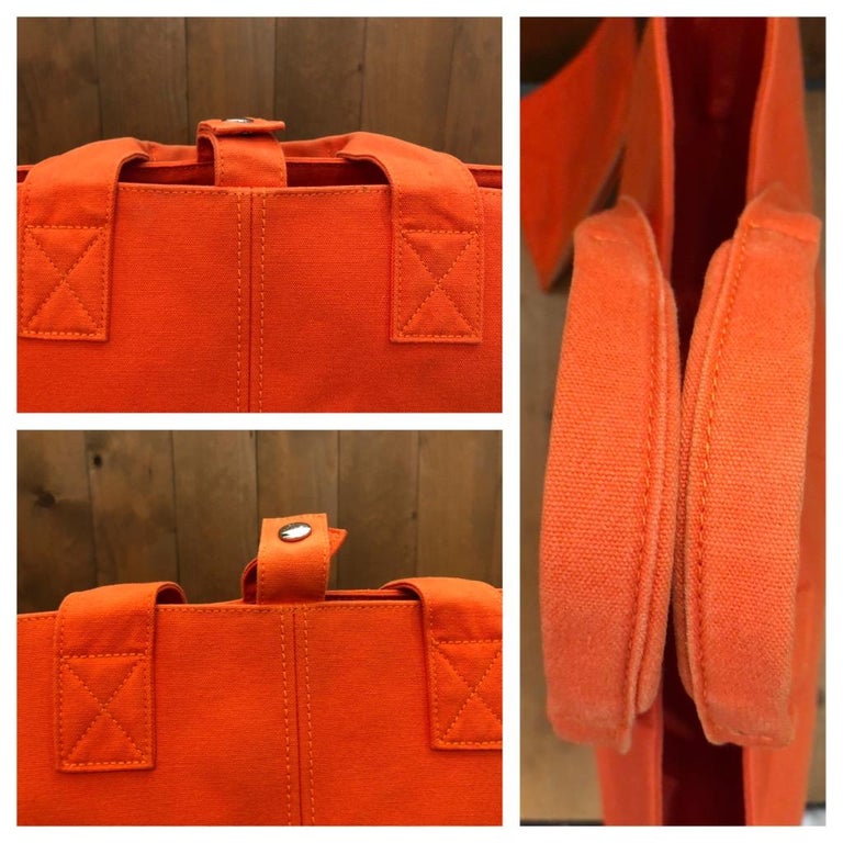 Picotin cloth tote Hermès Orange in Cloth - 29664464