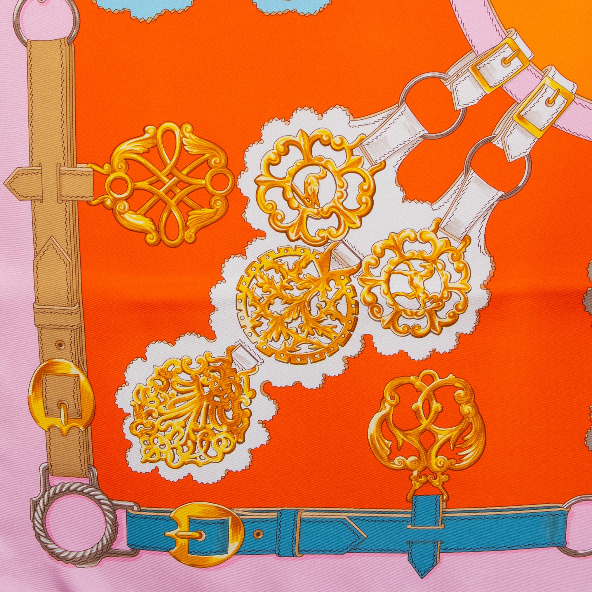 hermes pink scarf