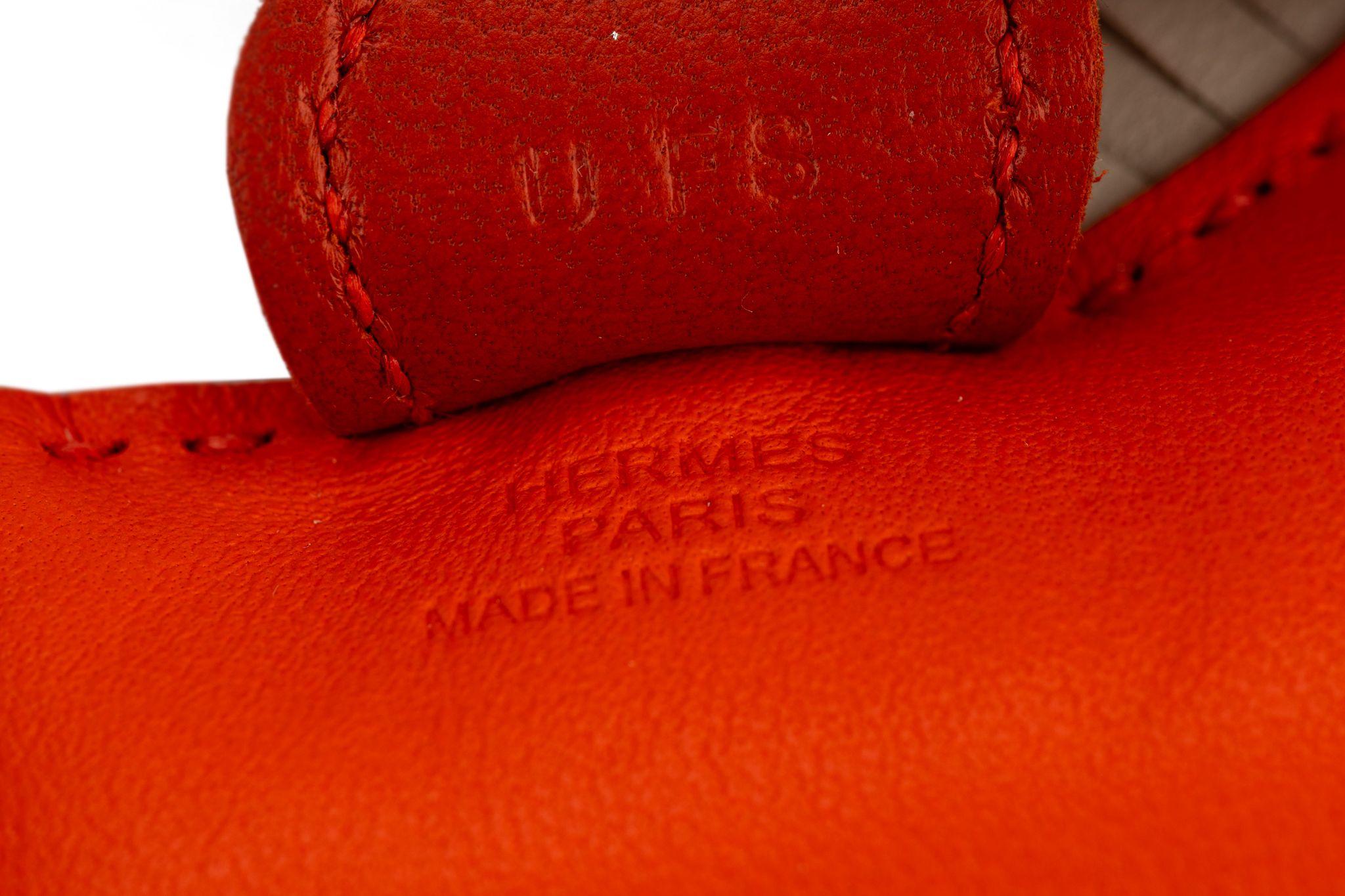 Women's or Men's Hermès Orange PM Grigri Rodeo Charm For Sale