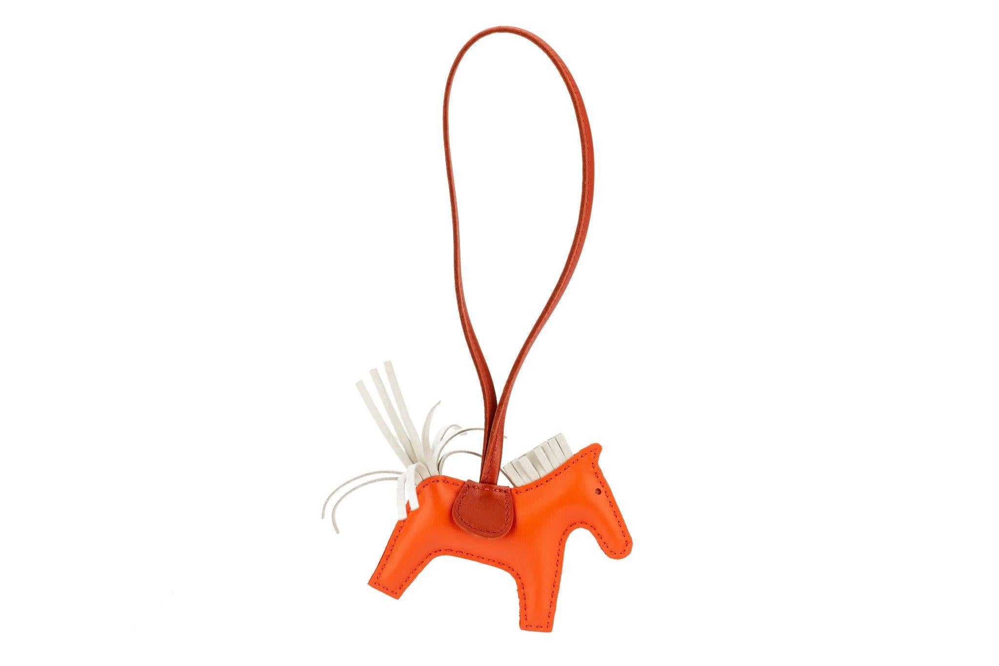 Hermès Orange PM Grigri Rodeo Charm For Sale 1