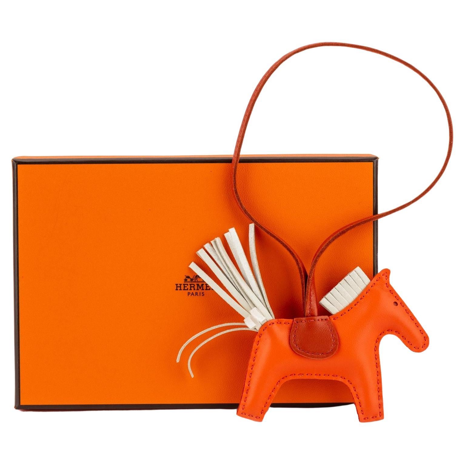 Hermès Orange PM Grigri Rodeo Charm For Sale