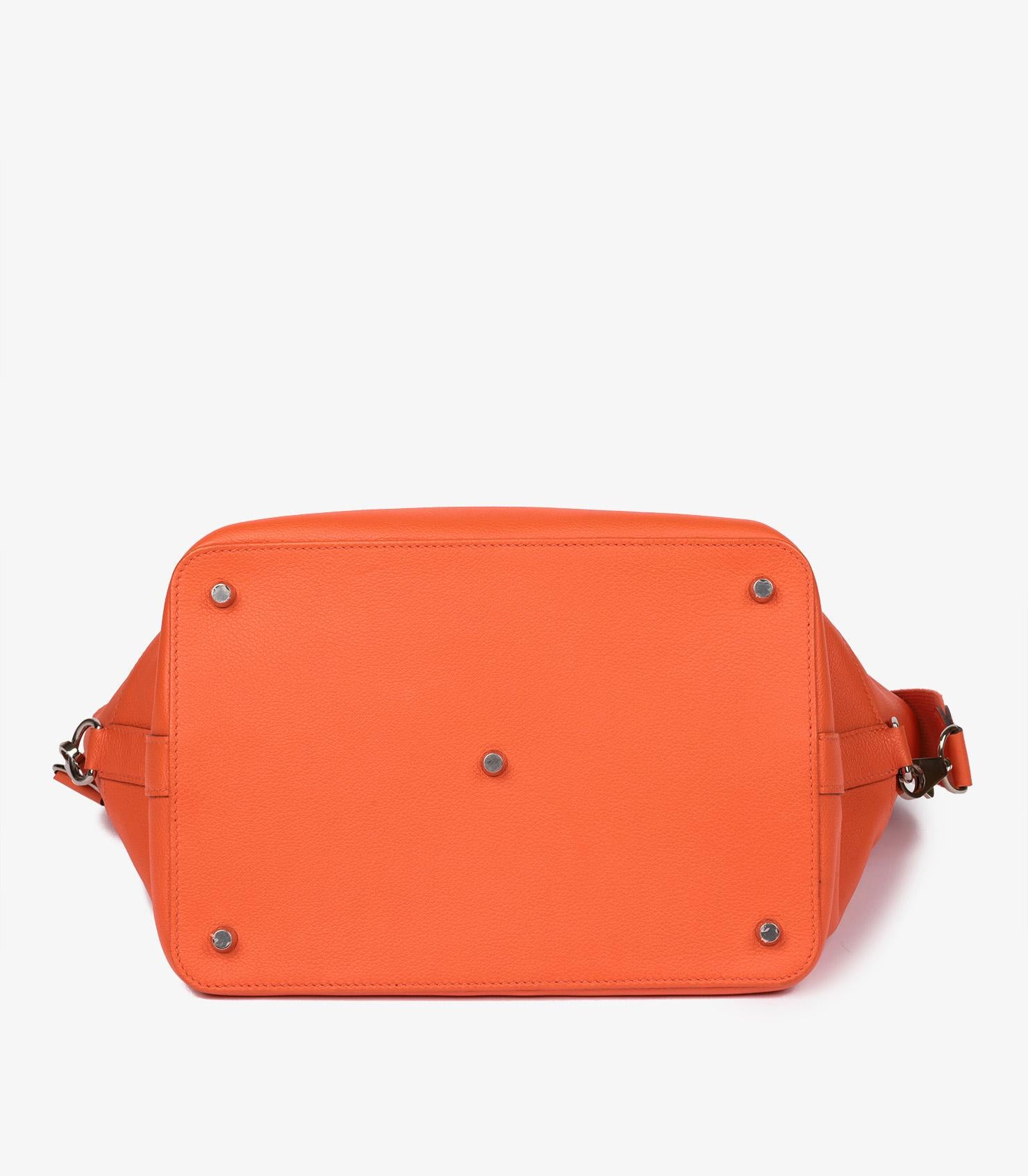 Hermès Orange Poppy & Bourdeaux Evercolour Leather Verso Toolbox 26 2