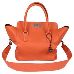 Hermès Orange Poppy & Bourdeaux Evercolour Leather Verso Toolbox 26