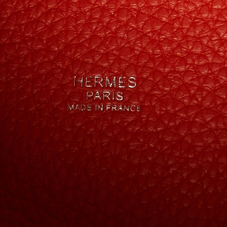 Hermes Picotin Lock 18 Bag 8V Orange Poppy And Ck55 Rouge H Clemence SHW