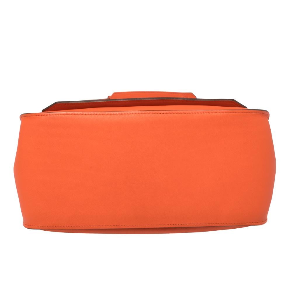 Hermes Orange Poppy Swift Leather Palladium Hardware Jypsiere 28 Bag 5