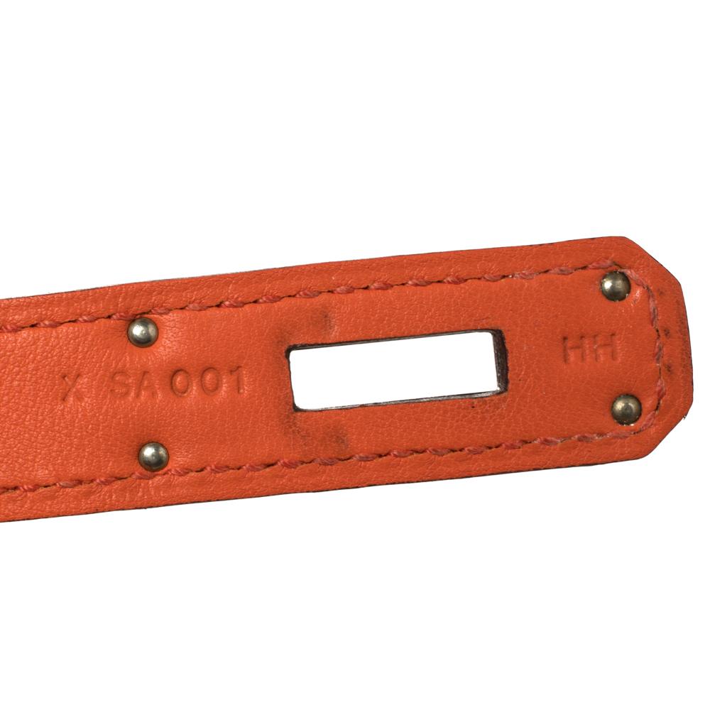 Hermes Orange Poppy Swift Leather Palladium Hardware Jypsiere 28 Bag In Good Condition In Dubai, Al Qouz 2