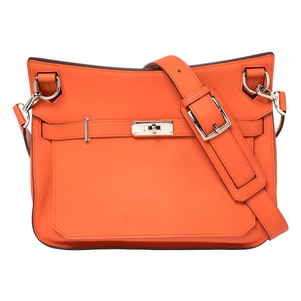 Hermes Orange Poppy Swift Leather Palladium Hardware Jypsiere