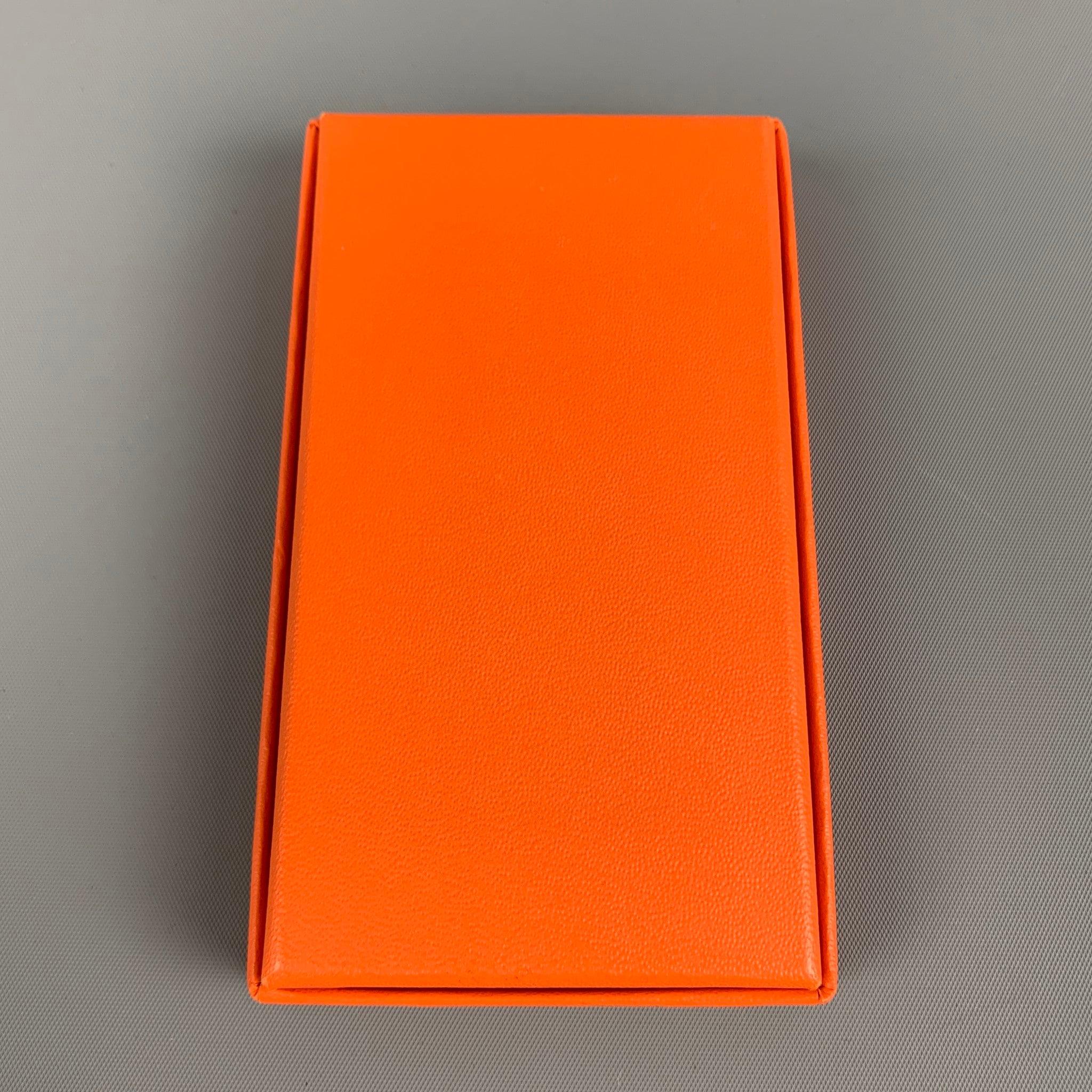 HERMES Orange Print Knotting Cards In Good Condition In San Francisco, CA