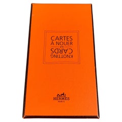 HERMES Orange Print Knotting Cards