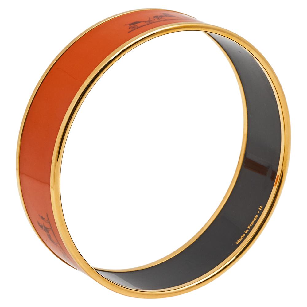hermes orange bangle bracelet