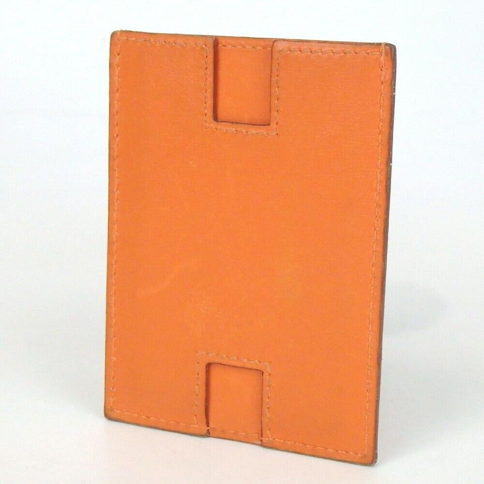 Hermès Orange Rodling Card Case H Logo Wallet Holder Leather 872522 7