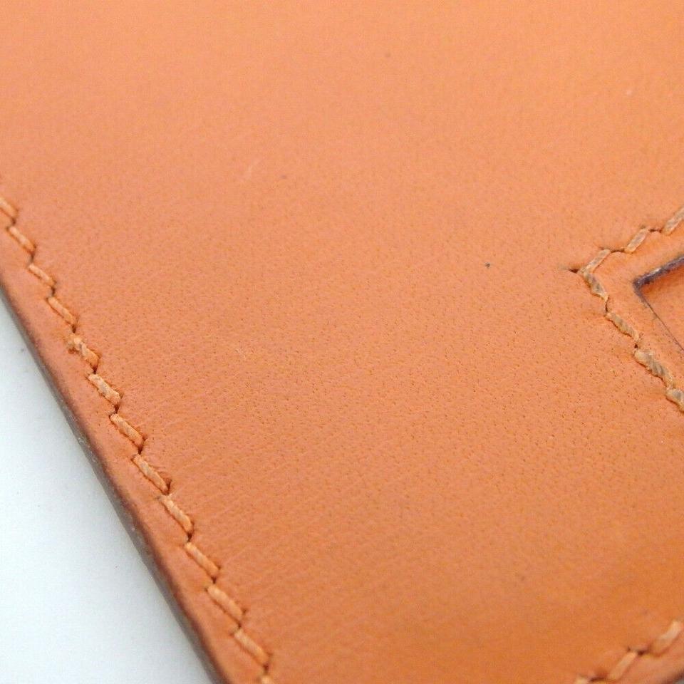 Hermès Orange Rodling Card Case H Logo Wallet Holder Leather 872522 1