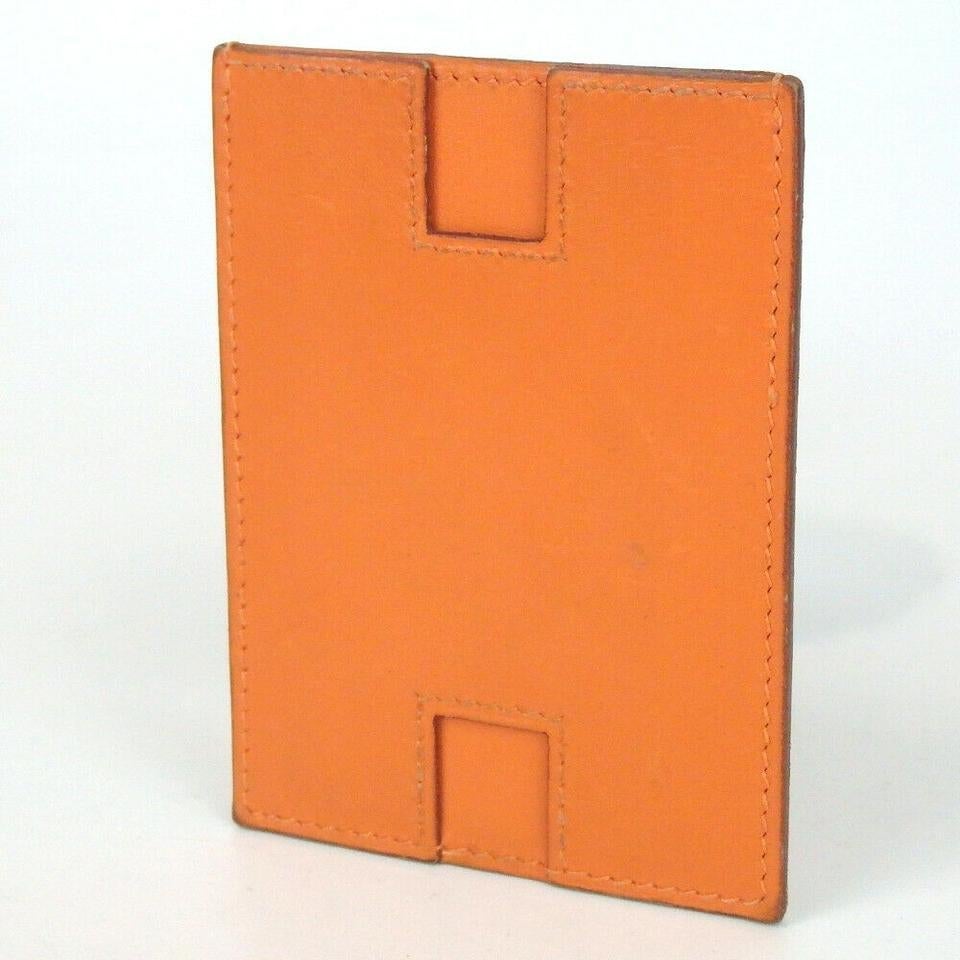 Hermès Orange Rodling Card Case H Logo Wallet Holder Leather 872522 3