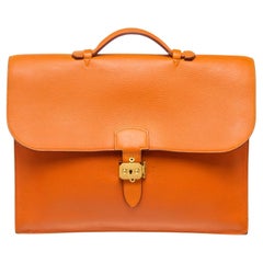 Hermes Orange Sac a Depeches Aktentaschen