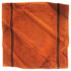 Vintage Hermès Orange Signature H Towel 3her614