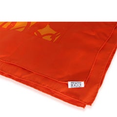 Hermès Orange Silk En Désordre Scarf 90