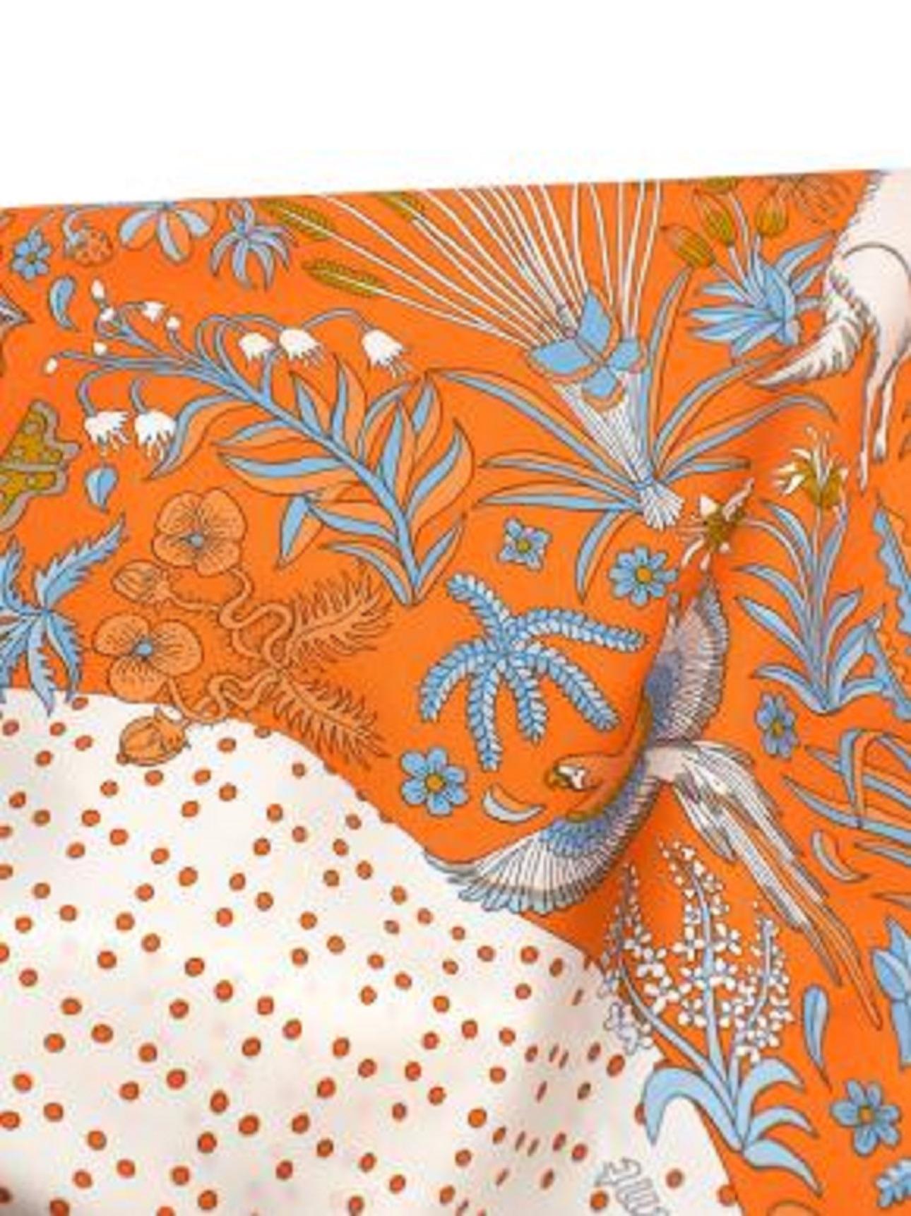 Women's Hermes Orange Silk 