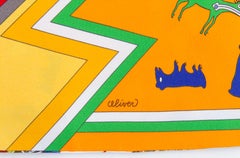 Hermès Orange Silk Maxi Twilly with Box