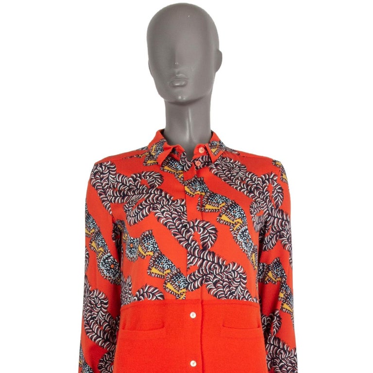 Chemise Manches Longues Hermès Orange - Taille M Petites - Occasion Très Bon état - Pour Femme
