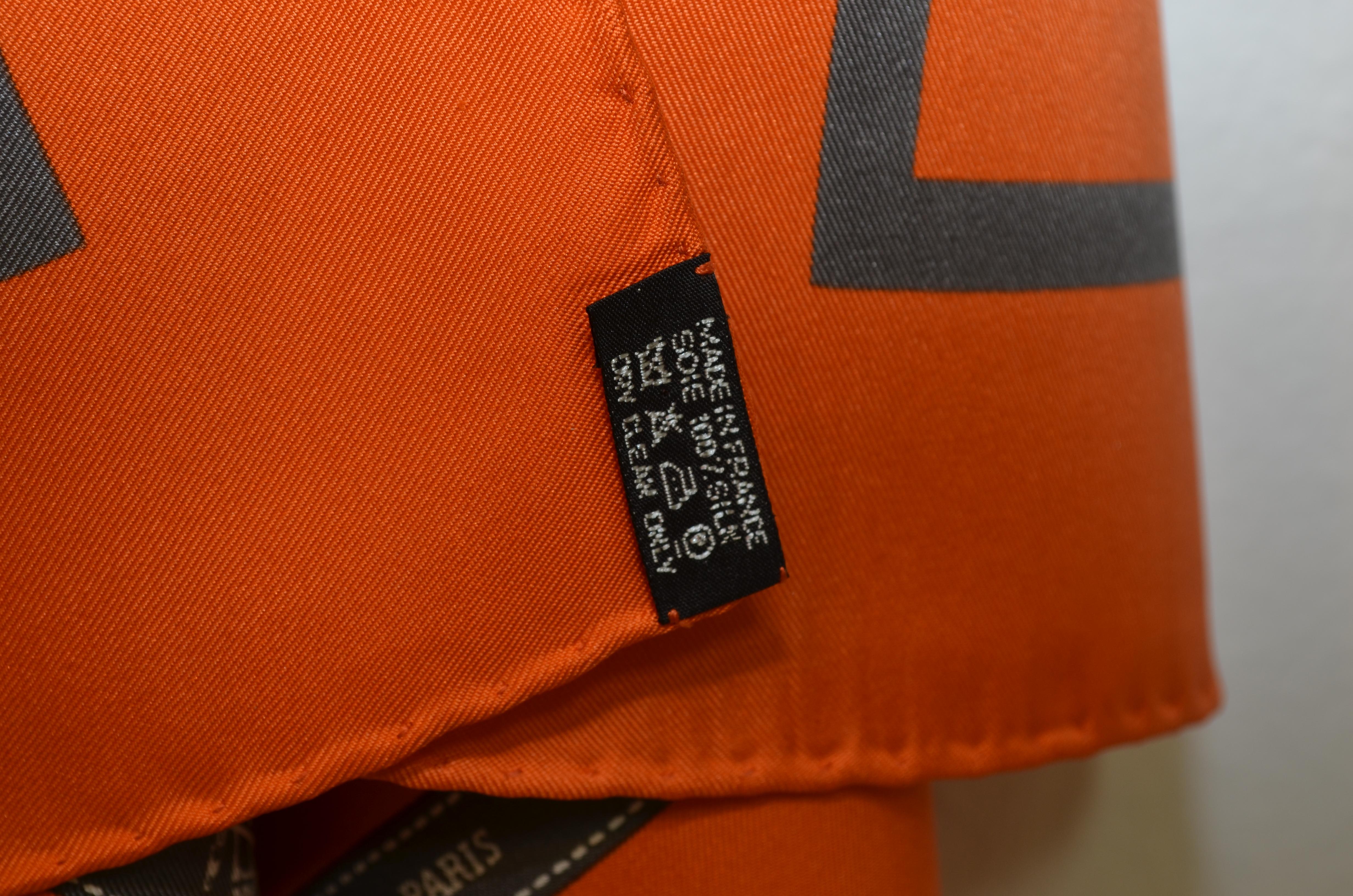 hermes orange scarf