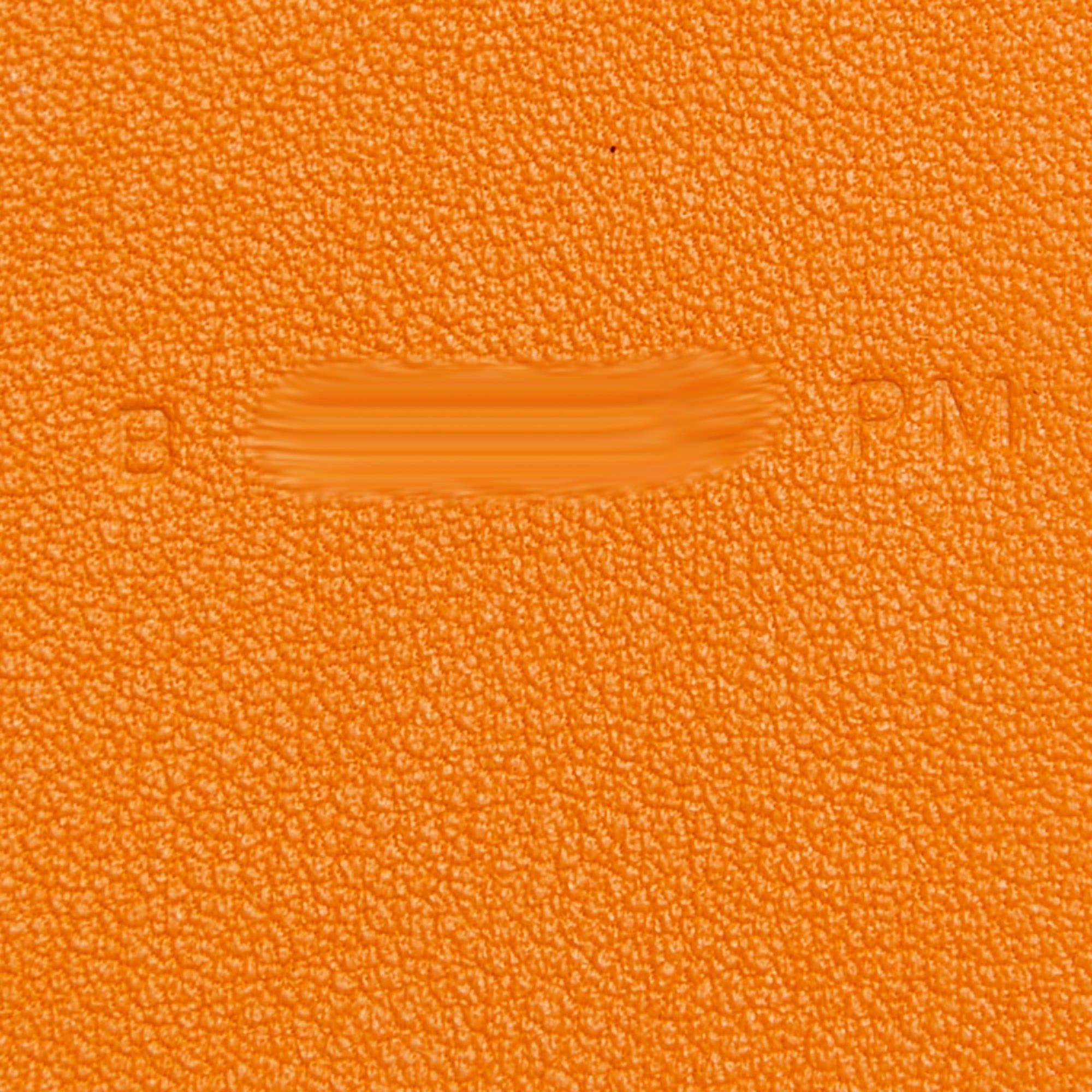 Women's Hermes Orange Swift and Epsom Leather Kelly Pocket Bag Strap For Sale