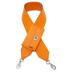 Hermes Orange Swift and Epsom Leather Kelly Pocket Bag Strap