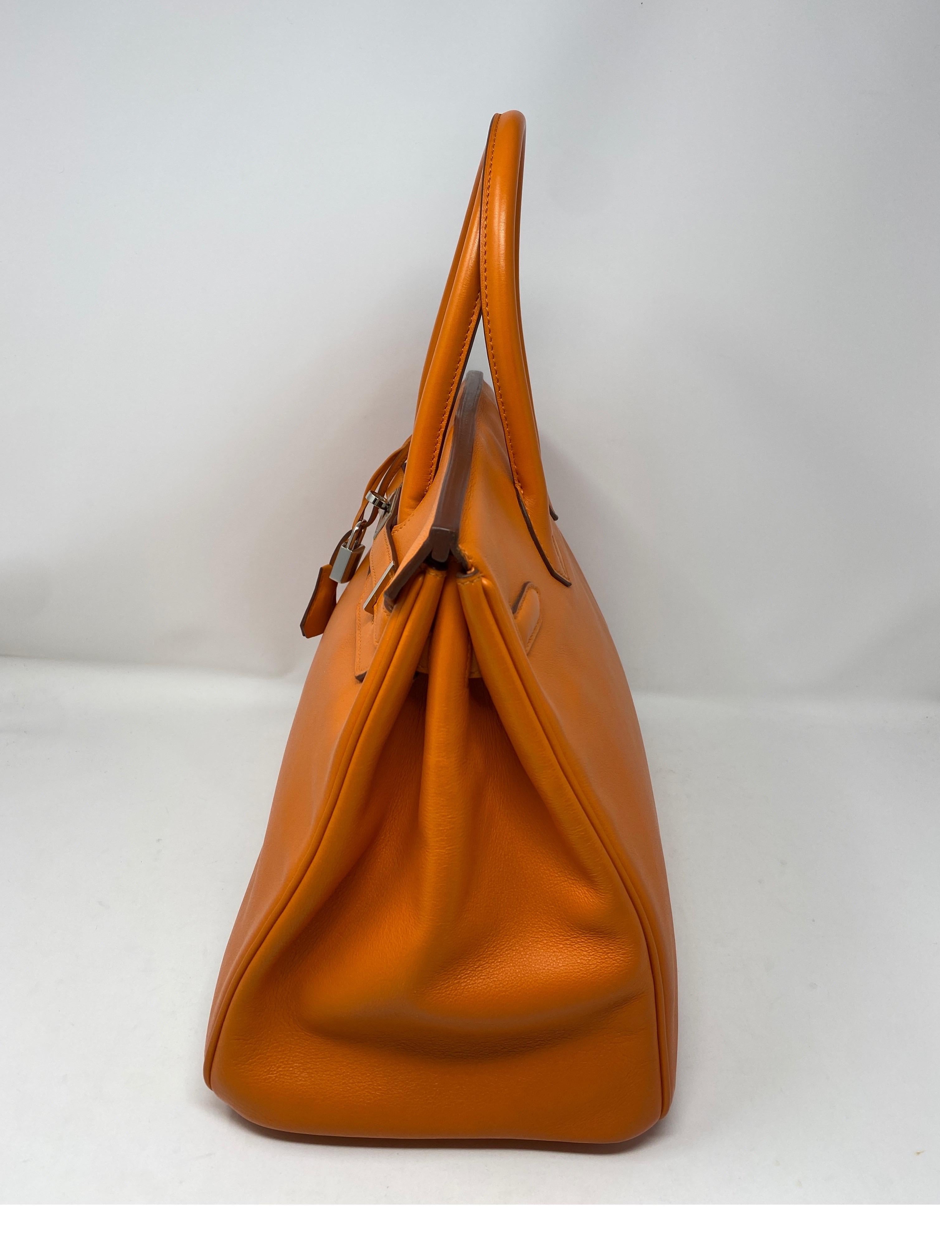 Women's or Men's Hermes Orange Swift Birkin 35 Bag