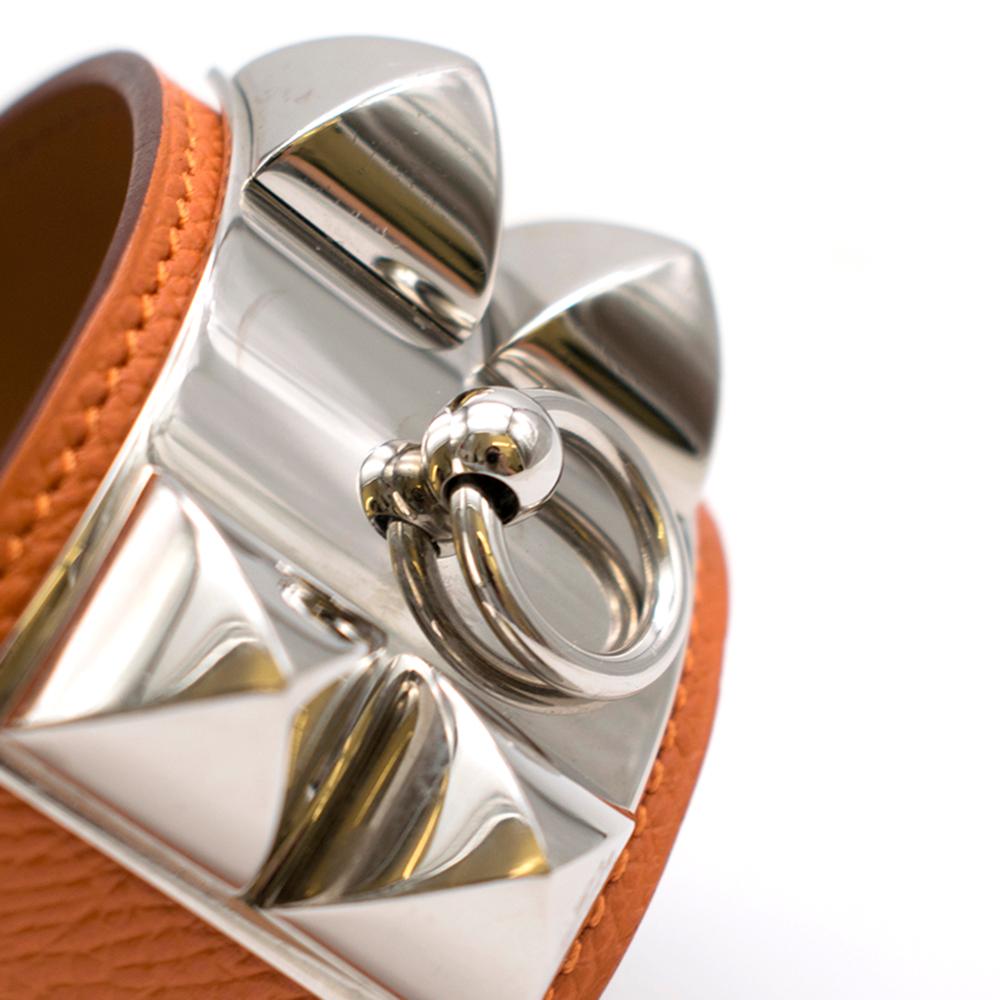 Women's Hermes Orange Swift Collier de Chien CDC Bracelet	