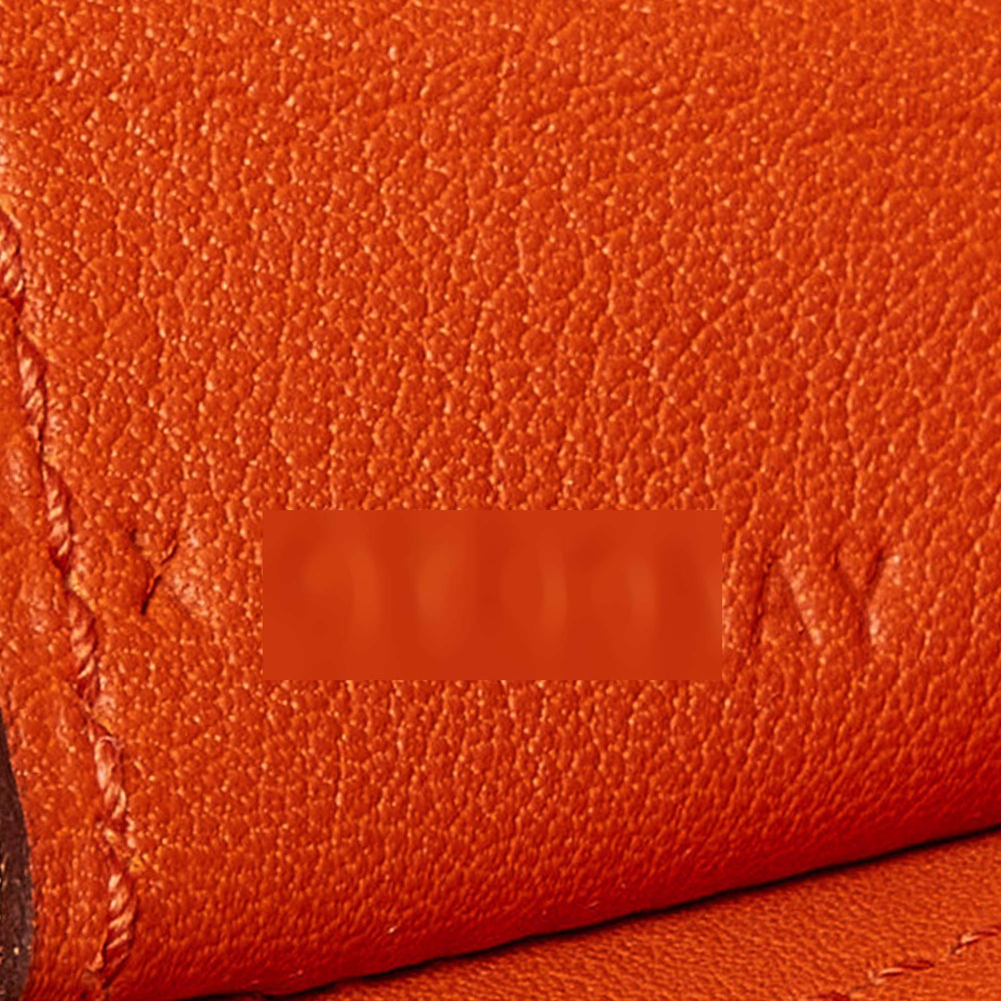 Hermès - Pochette Jige Elan 29 en cuir Swift orange 4