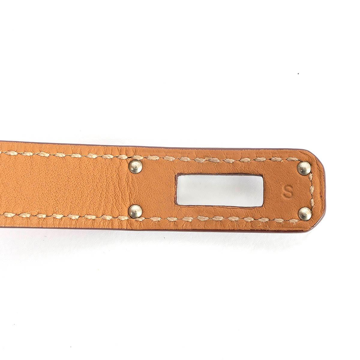 HERMES orange Swift leather KELLY DOUBLE TOUR Bracelet  In Excellent Condition In Zürich, CH