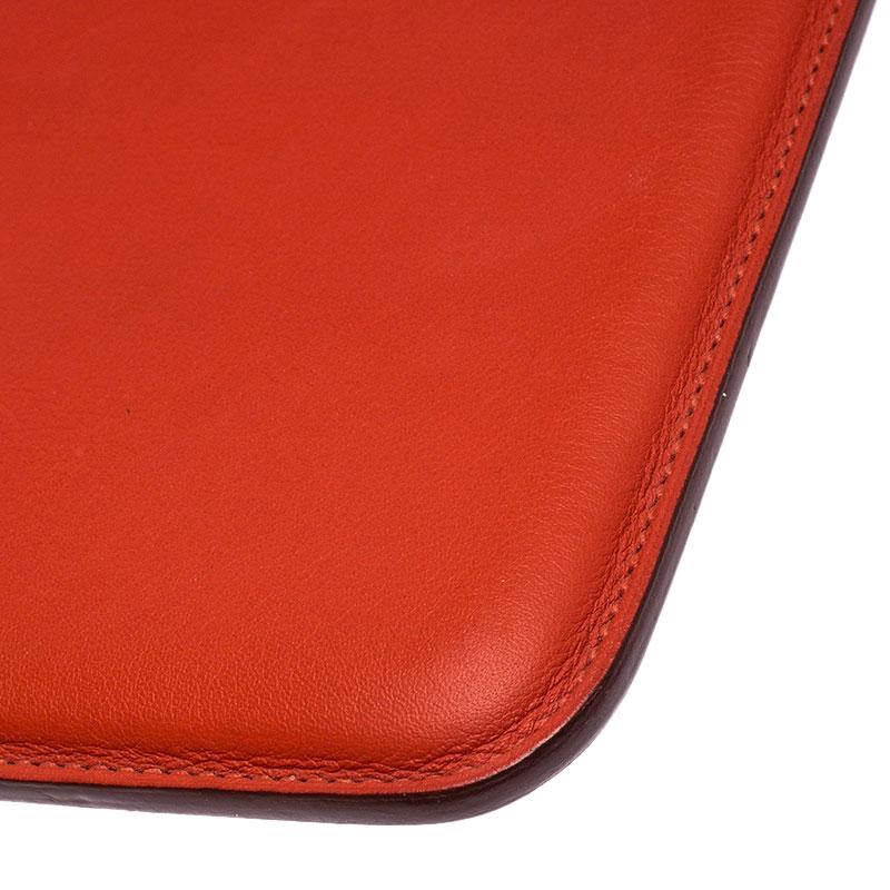 Women's Hermes Orange Swift Leather Mini iPad Cover