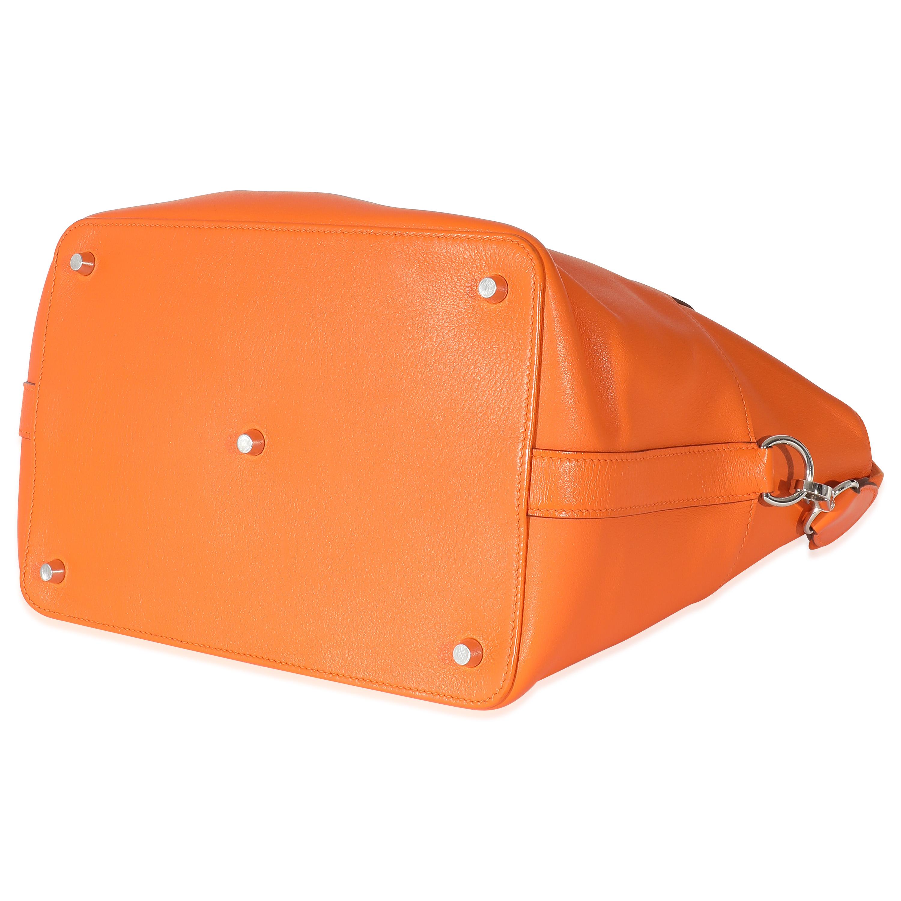 Hermes Orange Swift Toolbox 26 PHW For Sale at 1stDibs