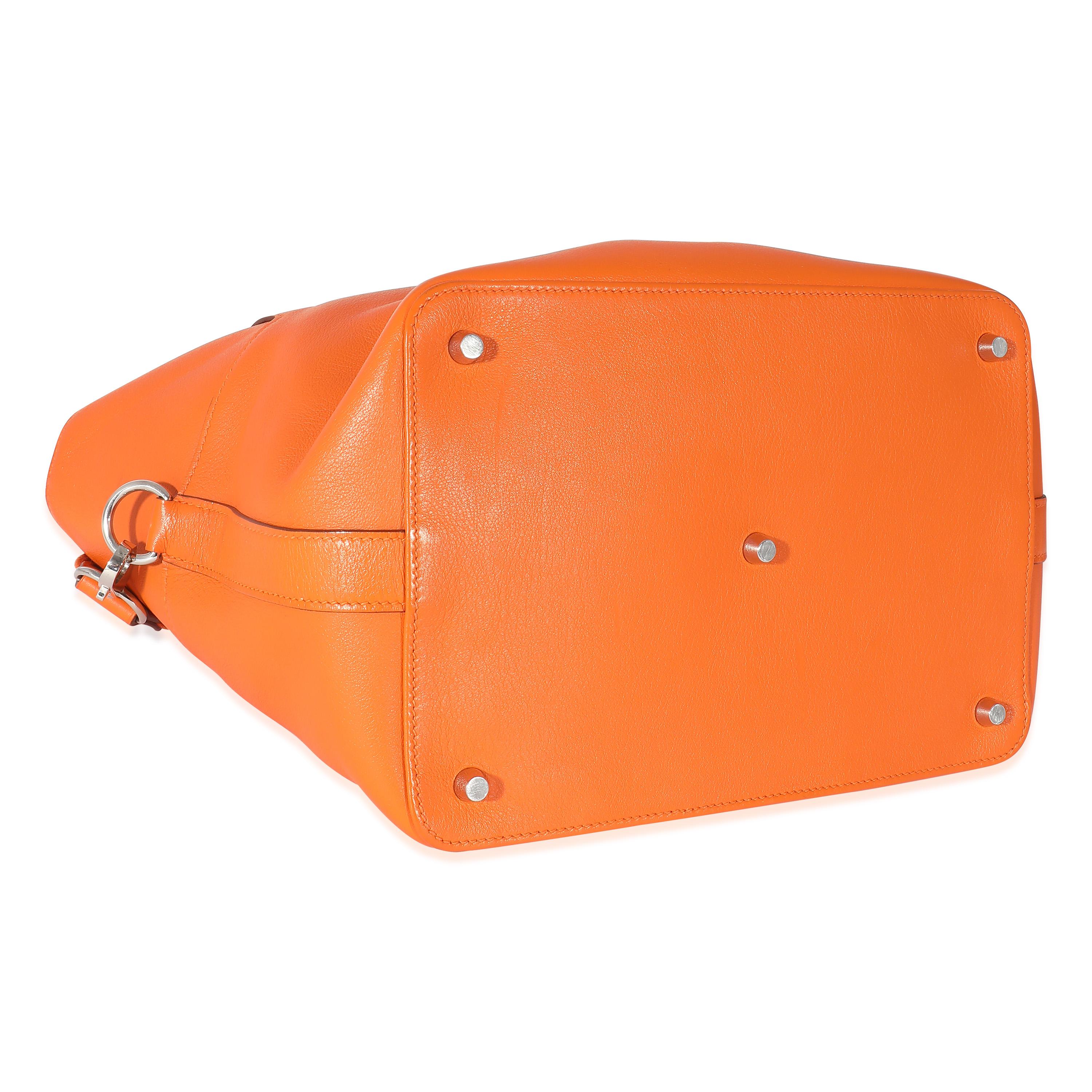 Hermes Orange Swift Toolbox 26 PHW For Sale at 1stDibs