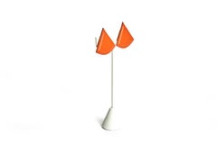 Hermès Orange Swift Triangular Earrings