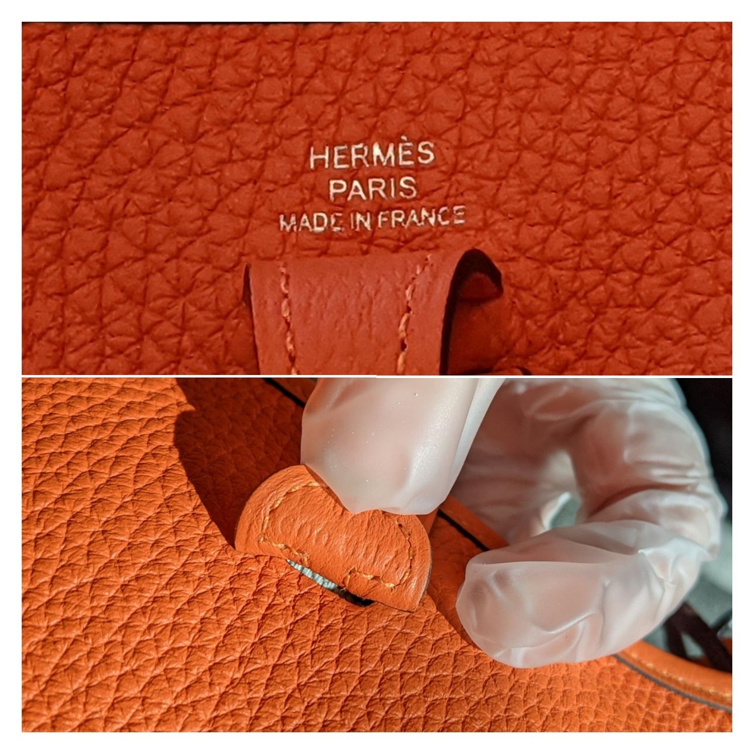 Hermès Orange Taurillon Clemence Evelyne TPM Crossbody In Excellent Condition In Scottsdale, AZ