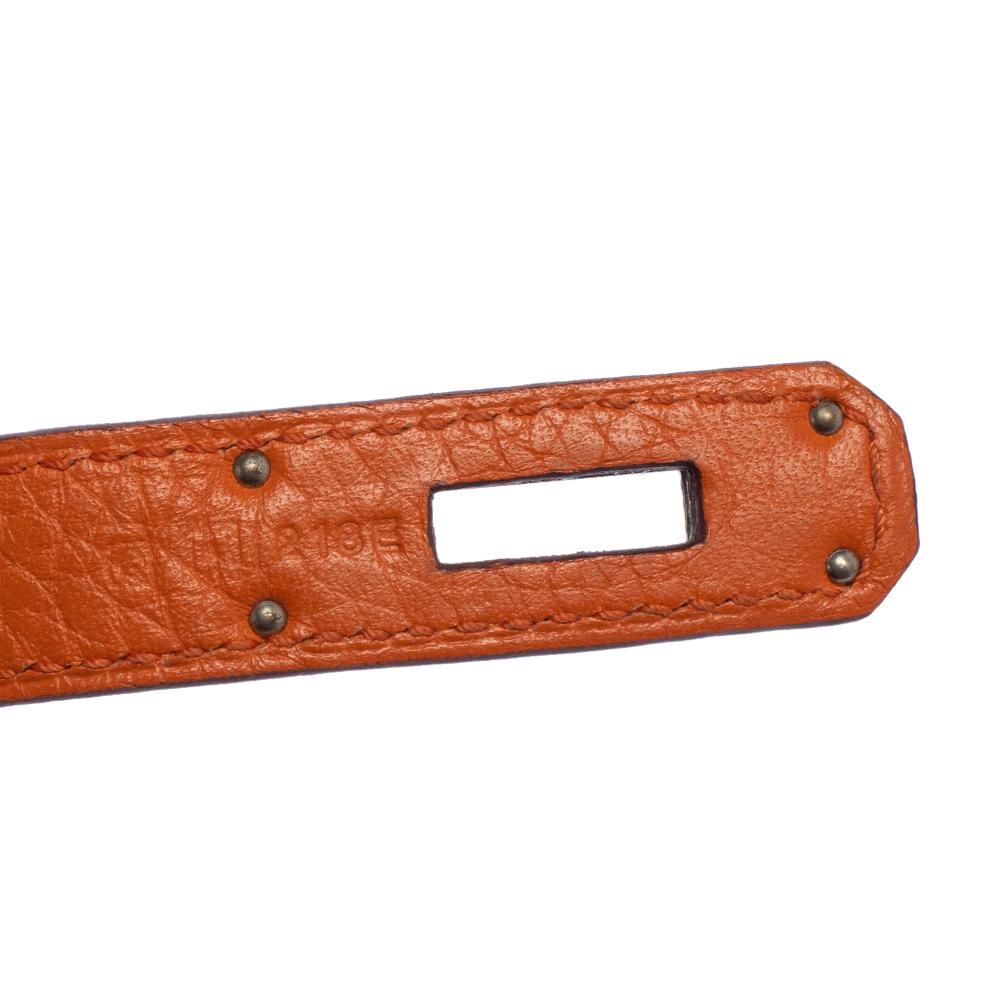 Hermes Orange Taurillon Clemence Leather Jypsiere 28 Bag 3