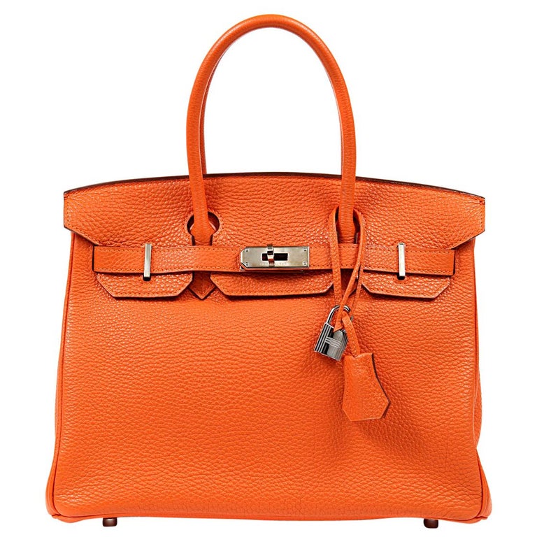 Hermès Orange Togo 30 cm Birkin Bag at 1stDibs