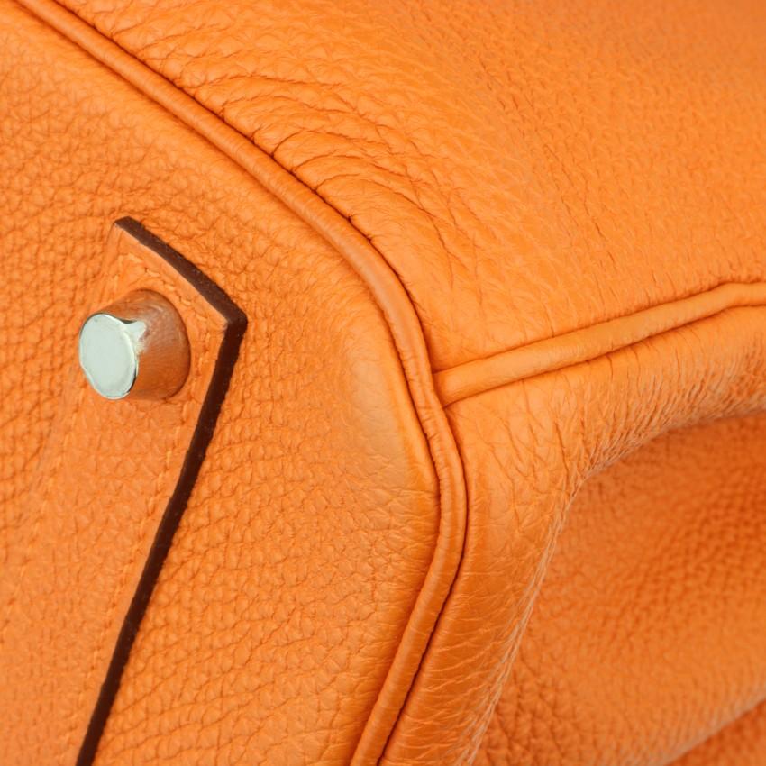 Hermes Orange Togo Leather 35cm Birkin 2