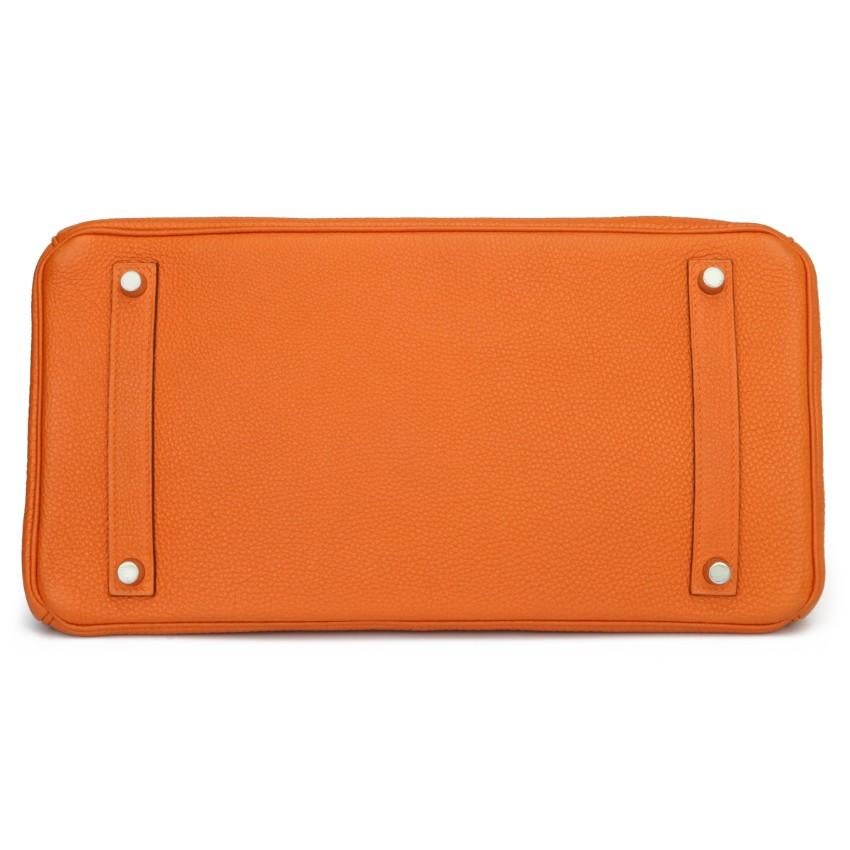 Hermes Orange Togo Leather 35cm Birkin 3