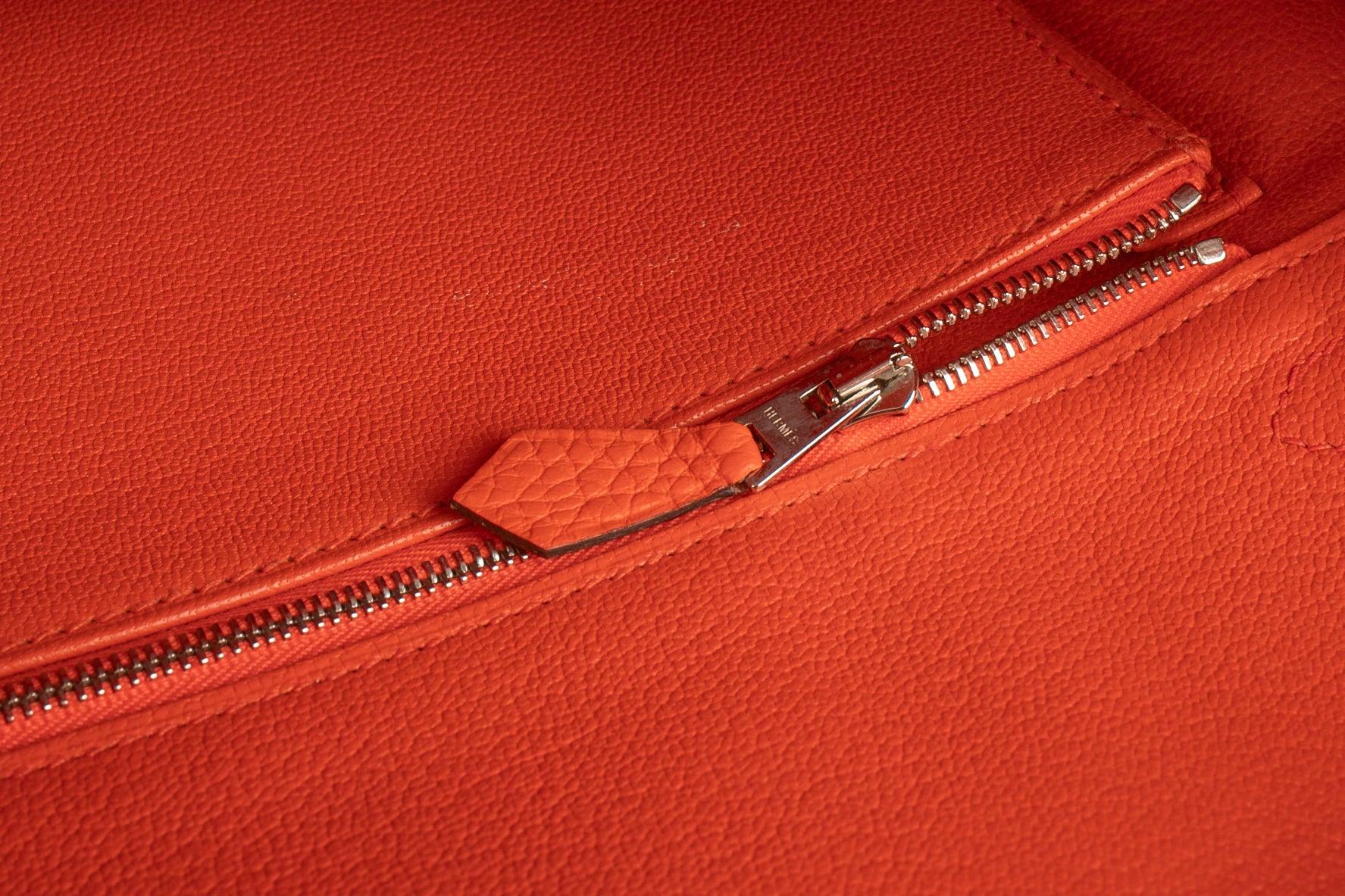 Hermes Orange Togo Leather Birkin Bag, 2016 For Sale 5