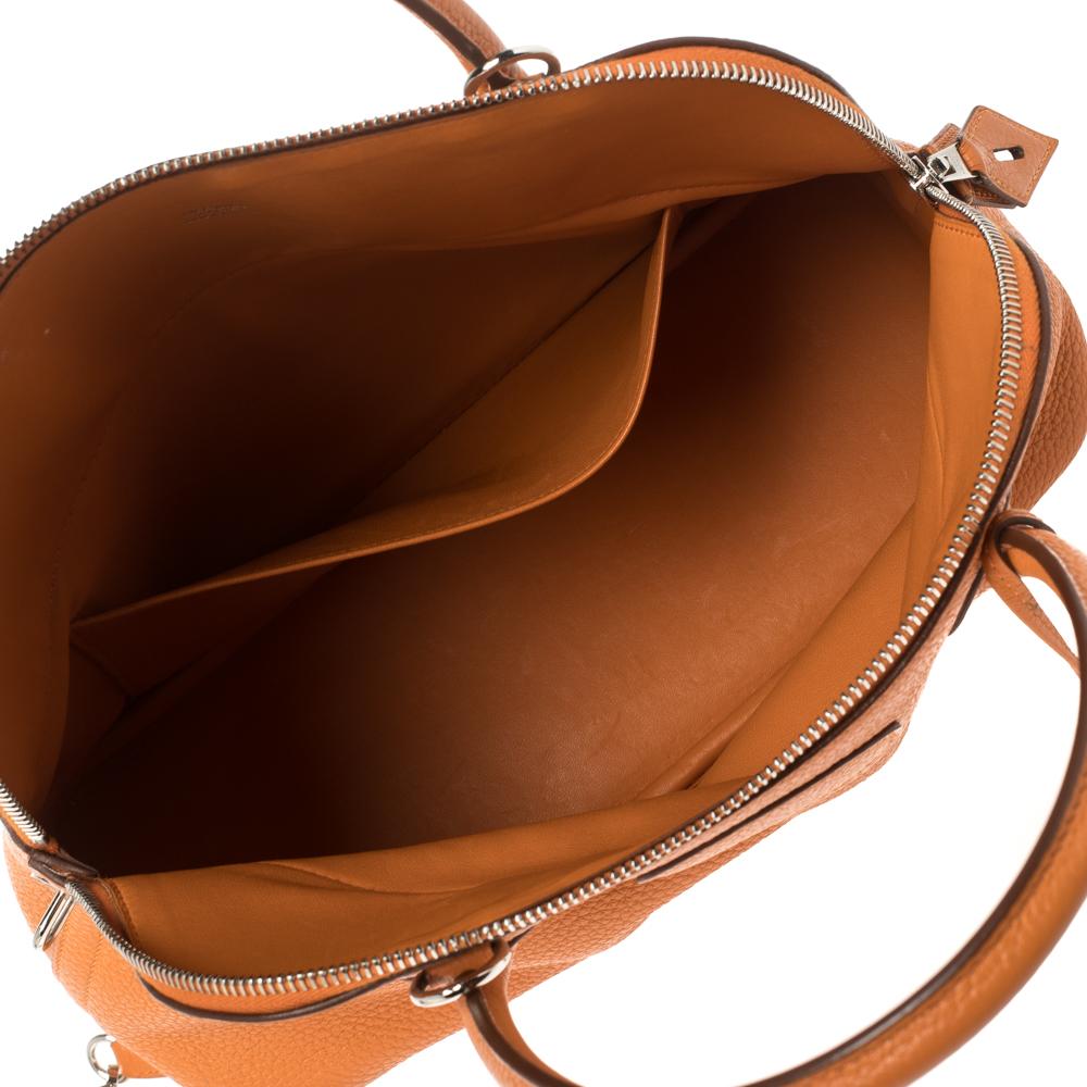 Hermes Orange Togo Leather Bolide 31 Bag 3
