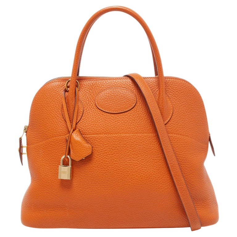 Hermes Orange Togo Leather Bolide 31 Bag at 1stDibs
