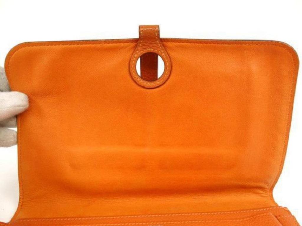 porte monnaie hermes orange