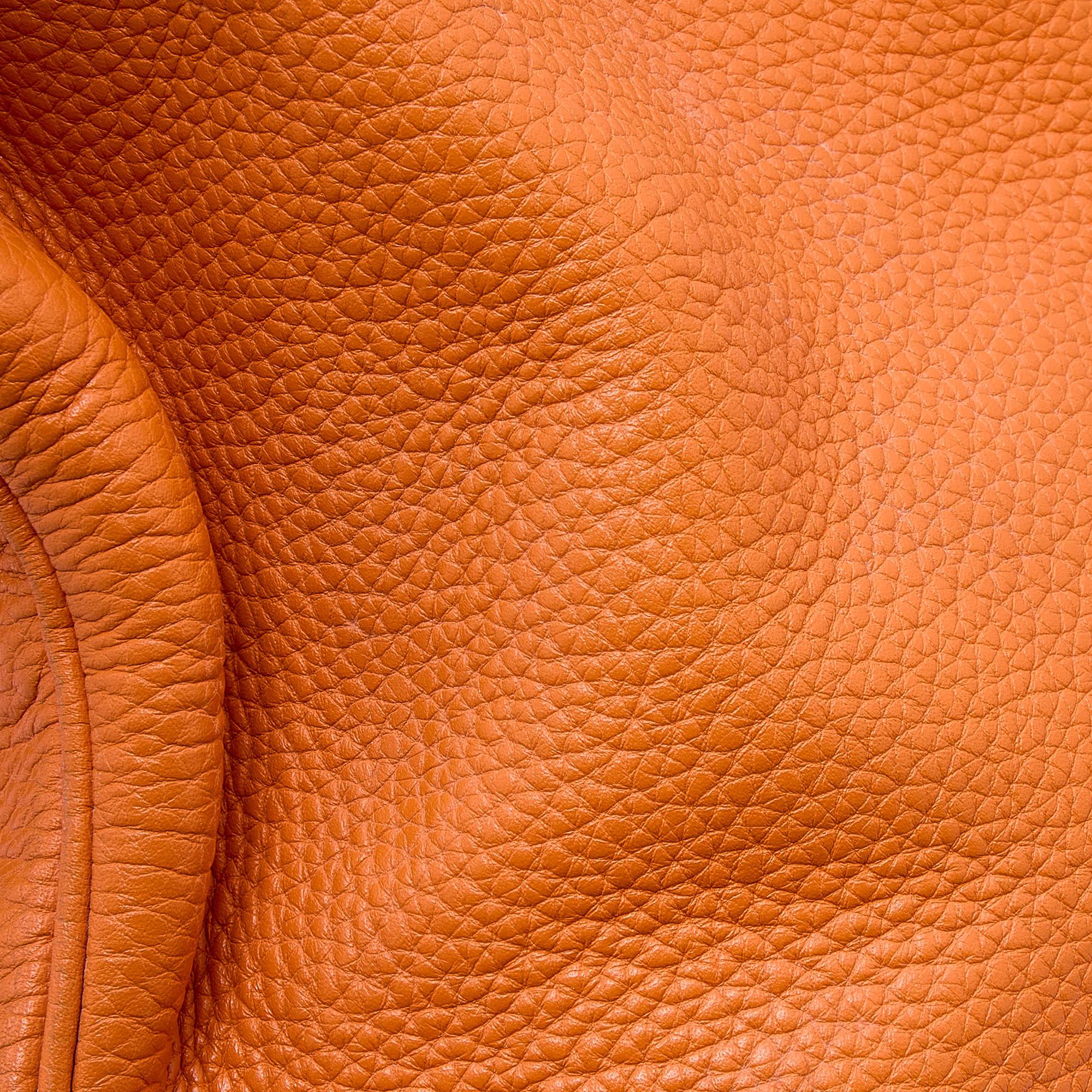 Hermès Orange Togo Leather Palladium Plated Birkin 40 Bag 8
