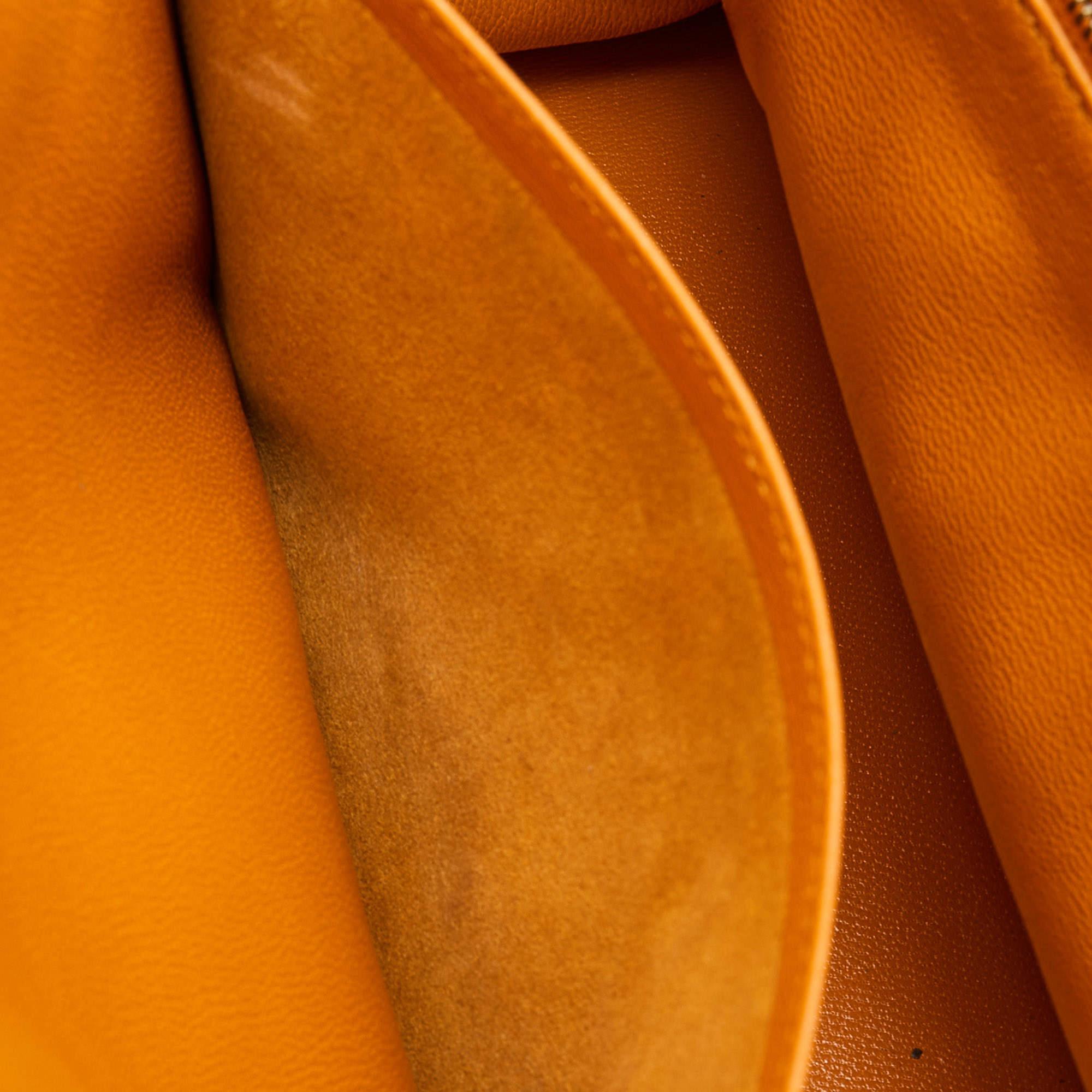 Hermes Orange Veau Gulliver Leather Gold Finish Birkin 30 Bag 8