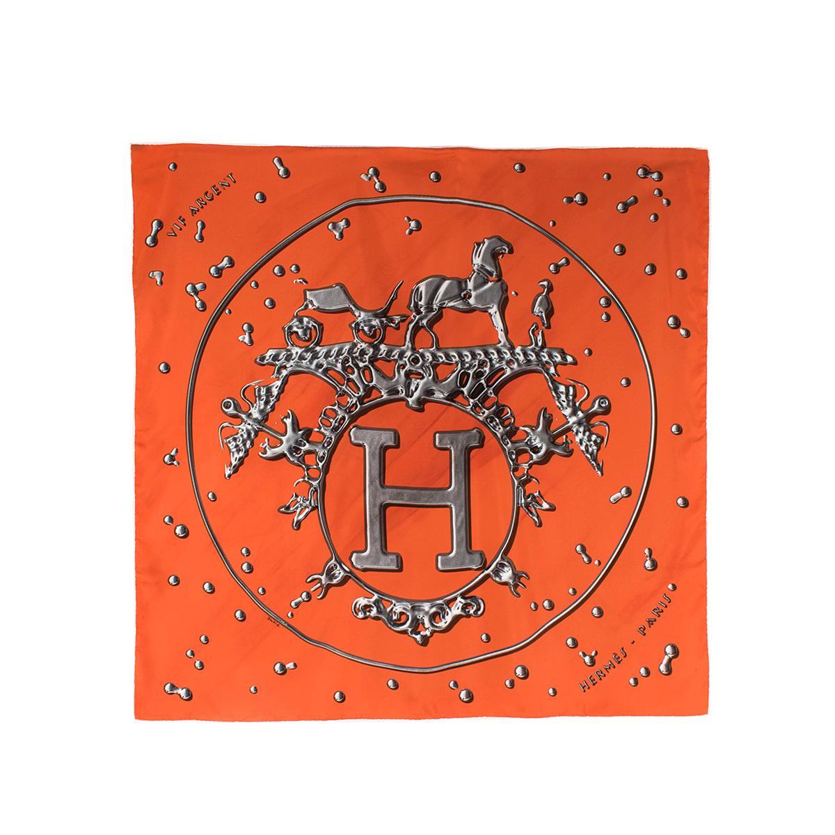 Pañuelo Hermes naranja Vif Argent cuadrado de sarga de seda 90

- Impresión 3D en metal fundido 