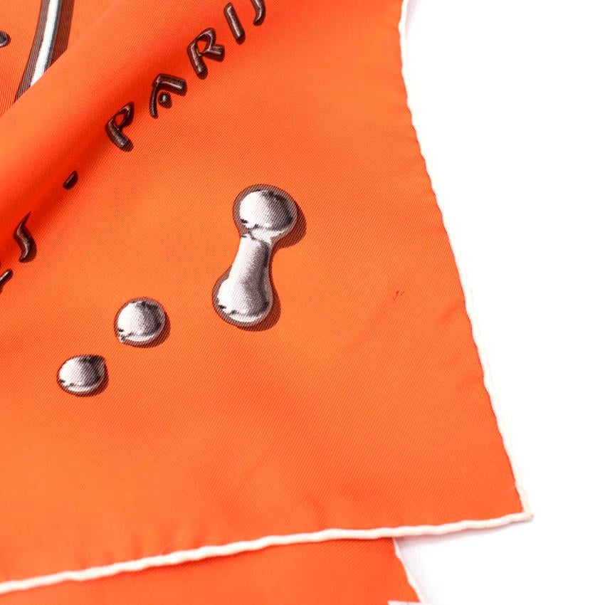 De las mujeres Hermes Orange Vif Argent  Pañuelo de sarga de seda 90