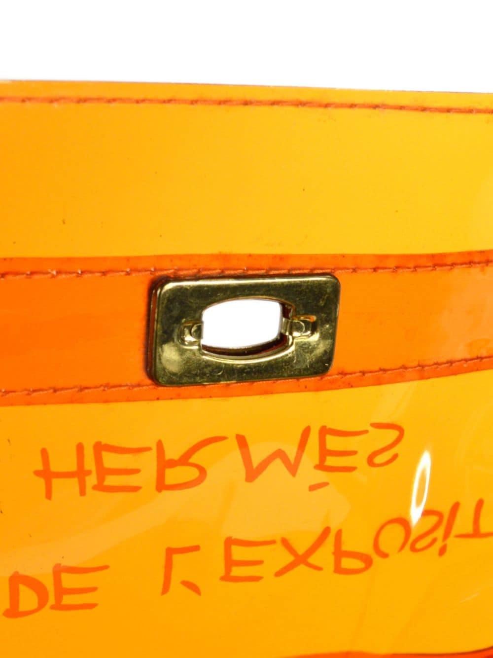 Hermes Orange Vinyl Kelly Beach Bag 1