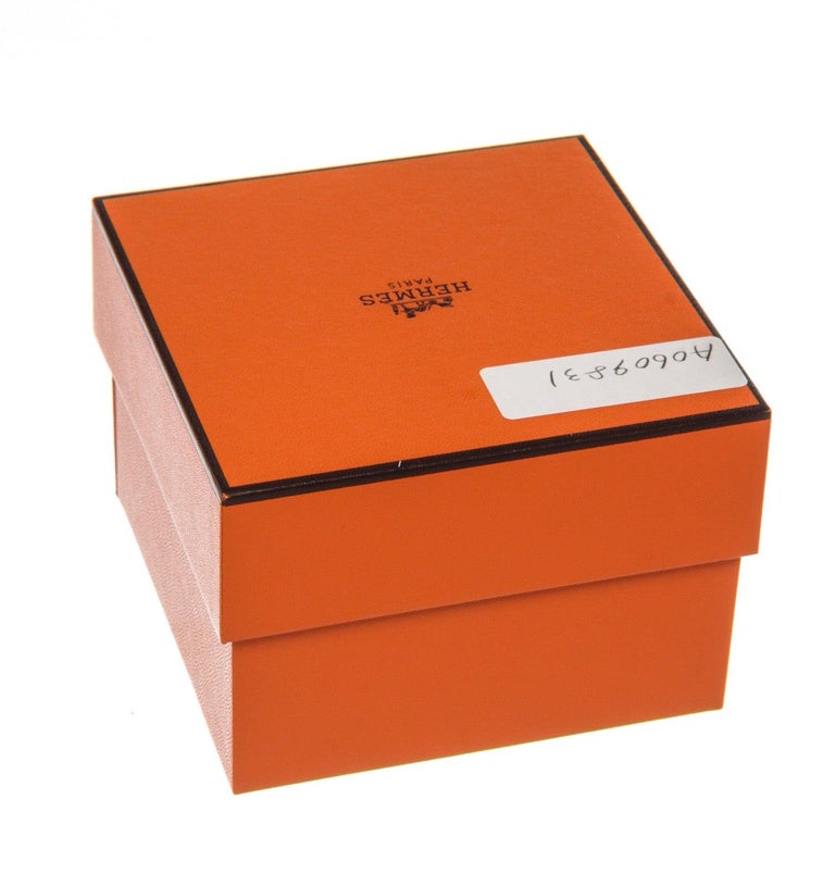 Hermes Orange Watch Box In Good Condition For Sale In Irvine, CA
